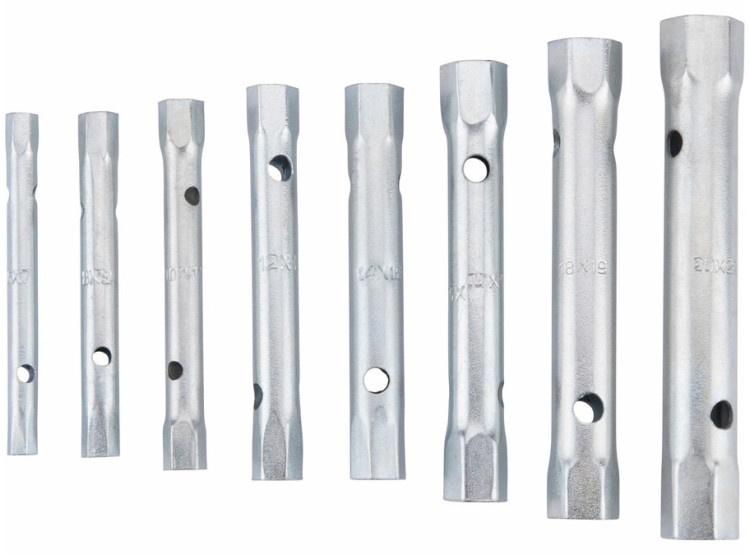 Extol Klíče trubkové, sada 8ks, 6-22mm, CrV