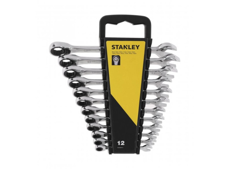 Stanley 12dílná sada ráčnových očkoplochých klíčů (8 - 19 mm) STMT82847-0