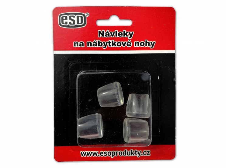 ESO Gumové návleky na stůl a židle 12x17x14,5 mm - TRANSPARENT (sada 4 ks)