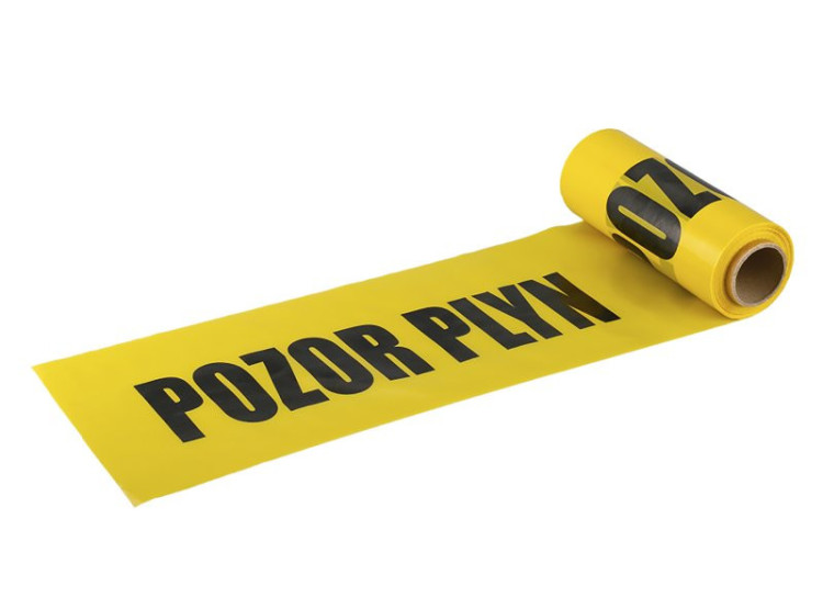 Fólie výstražná - plyn  22cm x 20m x 0,07mm