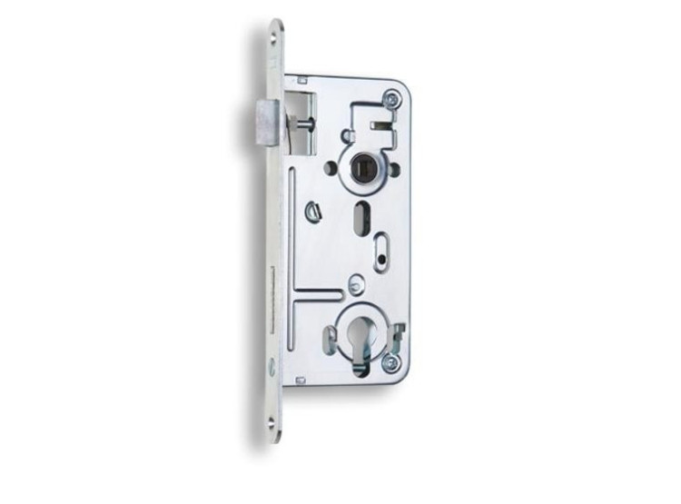 Zámek zadlabací 24026 C PP vložka 90/80 50 mm čelo 20 mm P-L bílý zinek