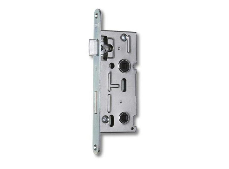 Zámek zadlabací K 111.4 WC 72/60 40 mm čelo 20 mm ořech 4x4 P-L bílý zinek