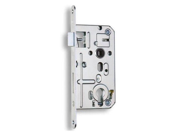 Zámek zadlabací K 133 C vložka 72/80 50 mm čelo 18 mm P-L bílý zinek