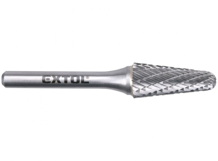 Extol Industrial Fréza karbidová konická 14° zakulacená průměr 12x28 mm stopka 6 mm