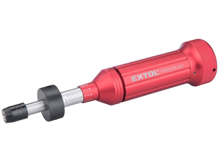 EXTOL PREMIUM 8825301 Šroubovák momentový na hroty 1/4", 1 - 6 Nm, CrV